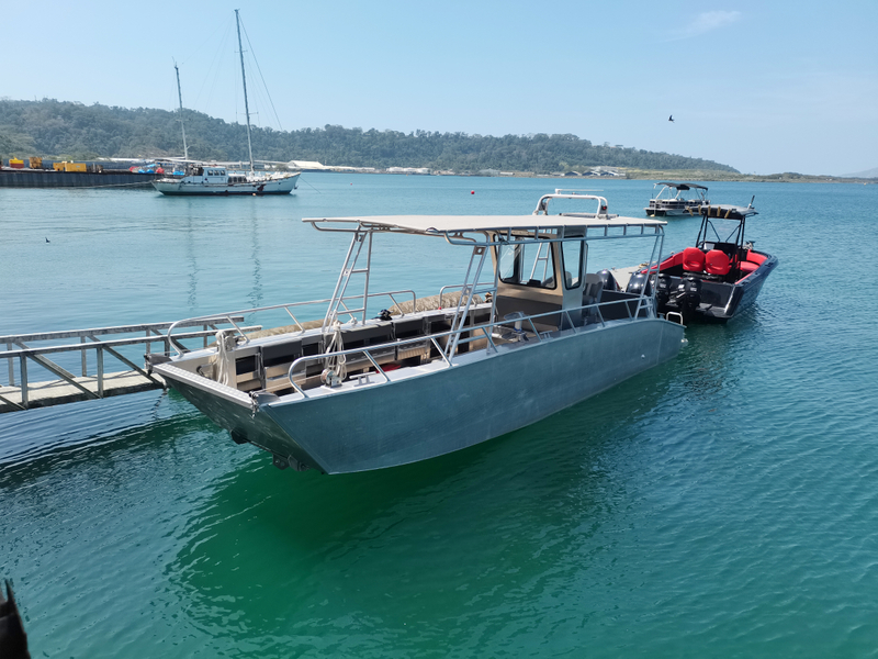 26 Ft Landing Craft Aluminum Cargo Boat Two 300 hp engines can be installed Aluminum Landing Craft 7.9 Meters Landing Craft Aluminum Cargo Boat for Sale