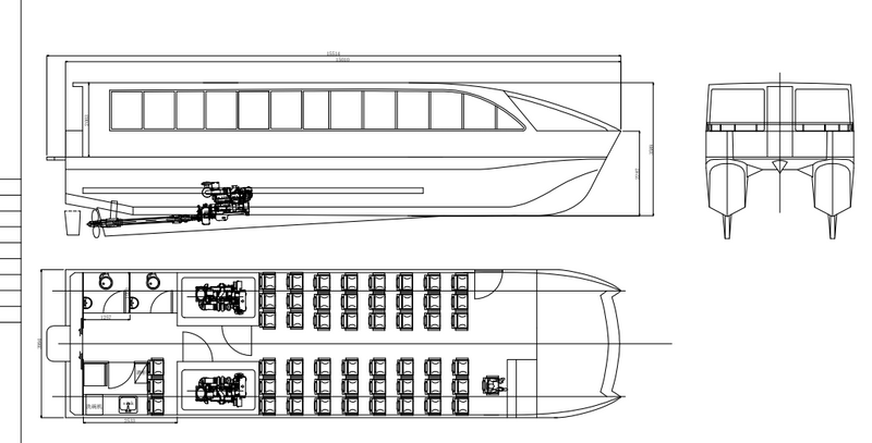 New Design 15 Meters Aluminum Passengers Catamaran Boats with Customized Seats Ferry Luxury Yacht for Sale