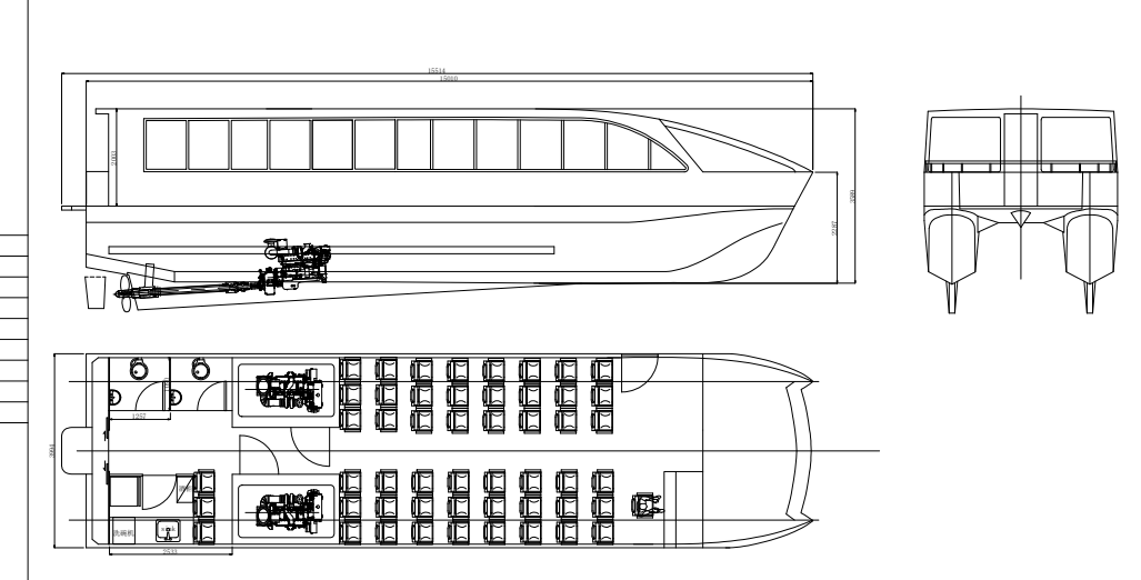 New Design 15 Meters Aluminum Passengers Catamaran Boats with Customized Seats Ferry Luxury Yacht for Sale