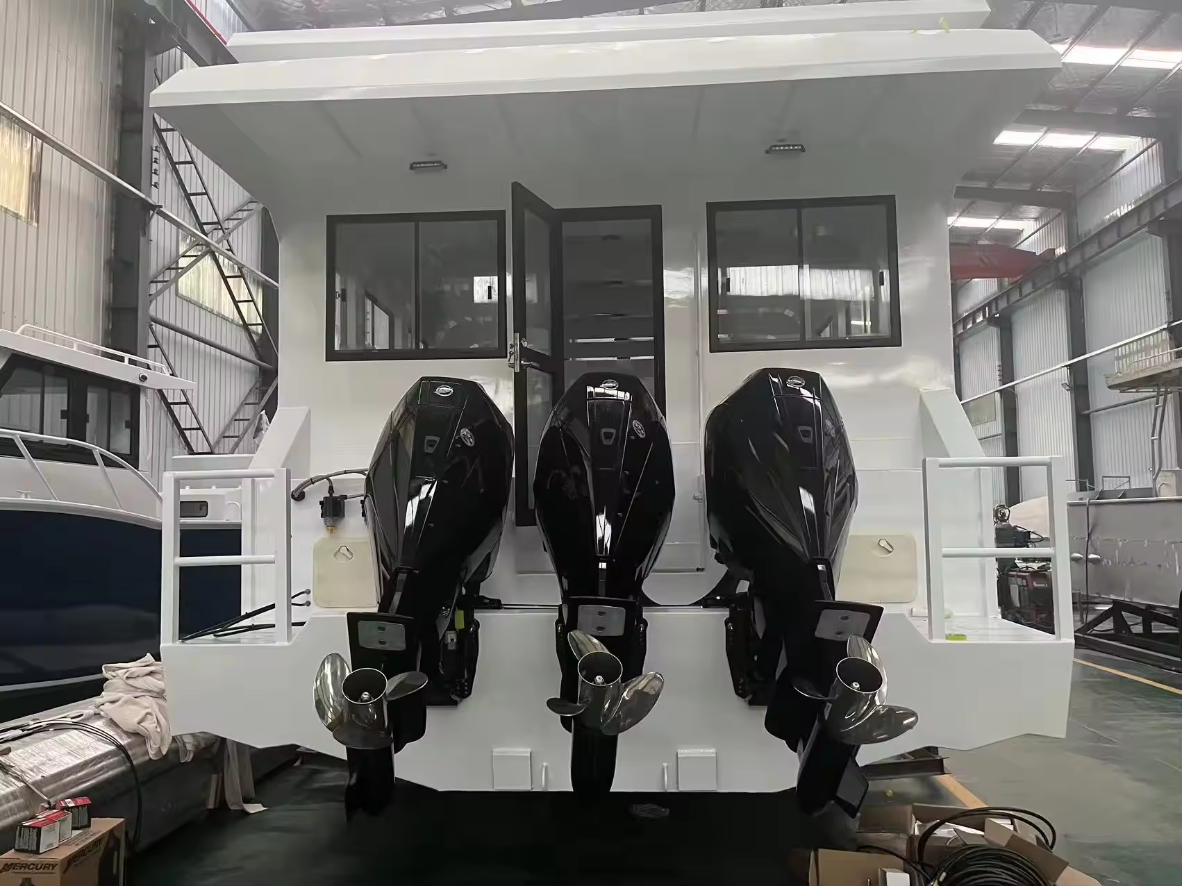 15m 13 Tons Load Aluminum Open Sea Cargo Ship Barge Boat Landing Craft for Sale