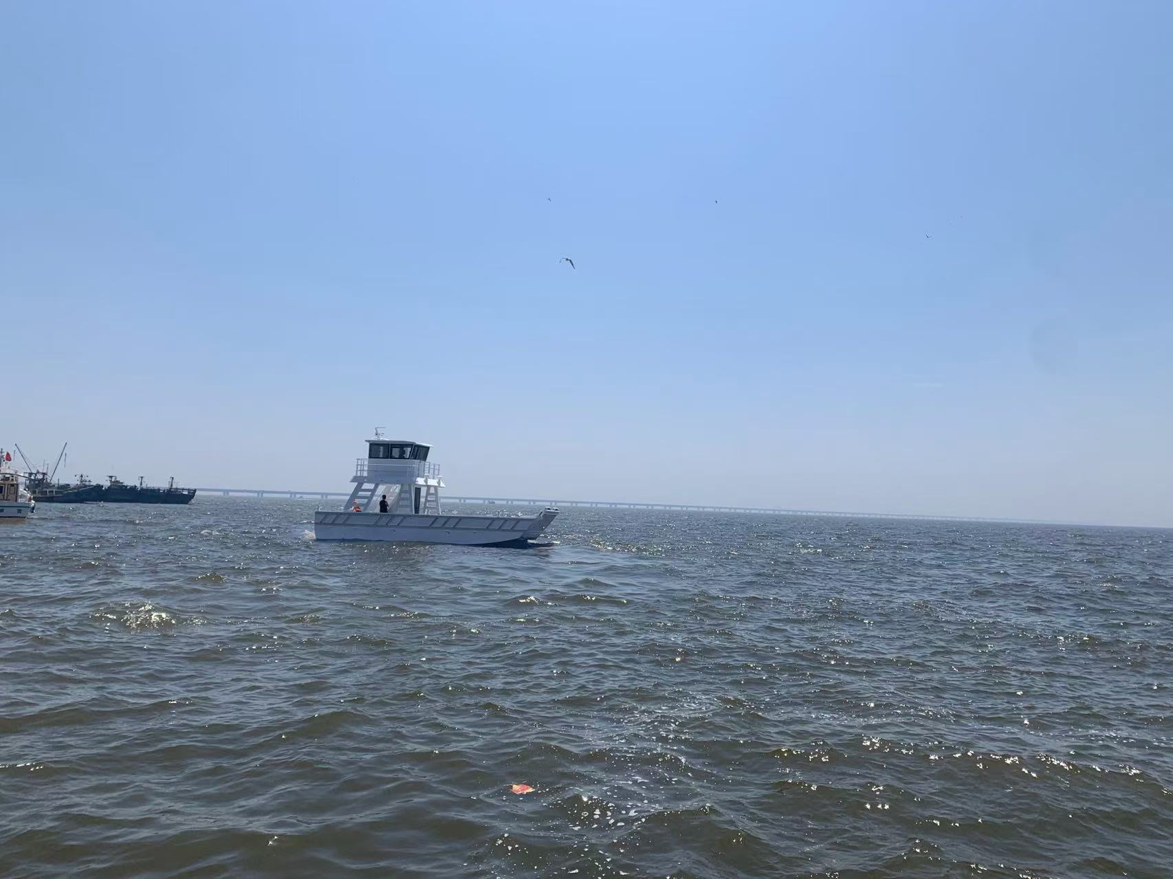50ft 15m 13 Tons Loading Capacity Aluminum Open Sea Cargo Ship Barge Boat Landing Craft