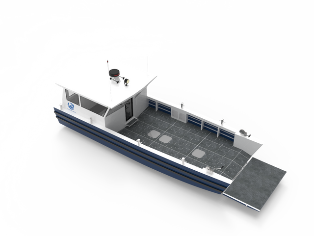 High Level Customization Luxury 11m 36ft Aluminum Welded LCT Working Boat with CE Certificated