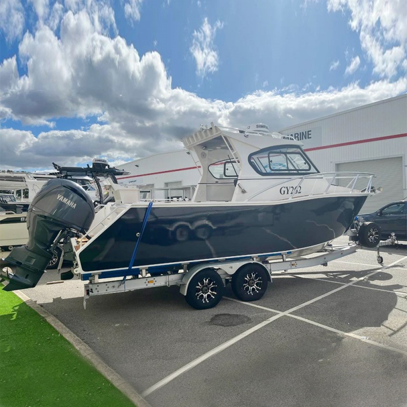 Factory Direct 27 ft Aluminum Fishing Boat with Durable Outboard Motor for River Fishing and Water Sports