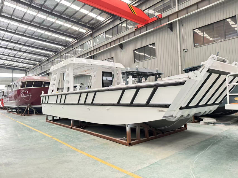 39ft CE Certification 12m Aluminium Landing Craft Barge 40ft 12m Landing Craft Double-Deck Cockpit working boat Barge 