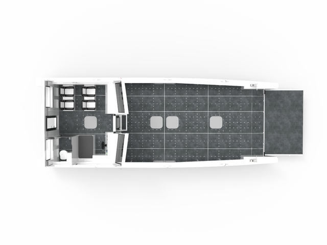 High Level Customization Luxury 11m 36ft Aluminum Welded LCT Working Boat with CE Certificated