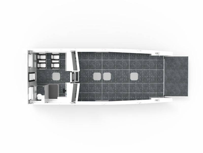 High Level Customization Luxury 11m 36ft Aluminum Welded LCT Working Boat with CE Certificated