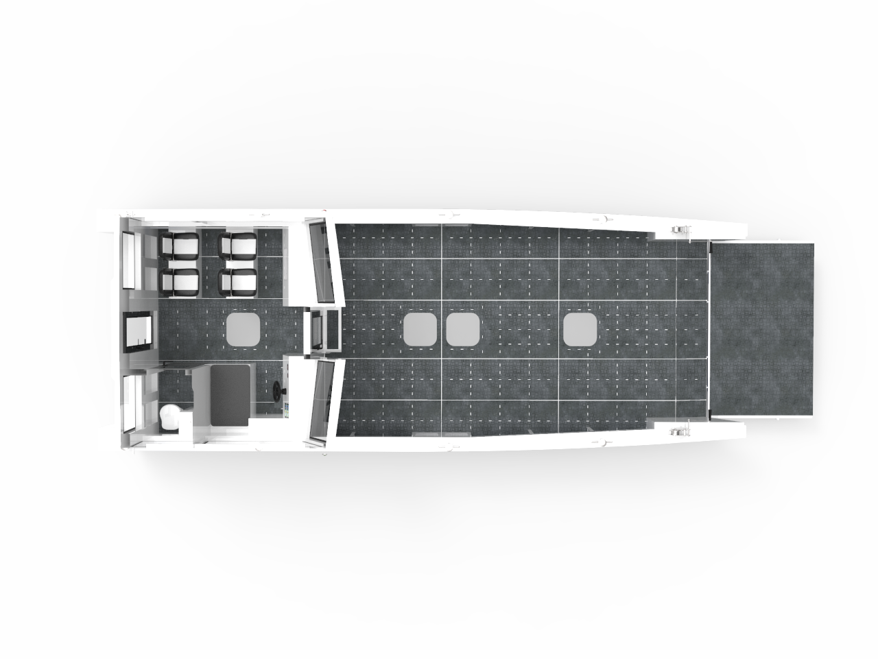 High Level Customization Luxury 11m 36ft Aluminum Welded LCT Working Boat with CE Certificated
