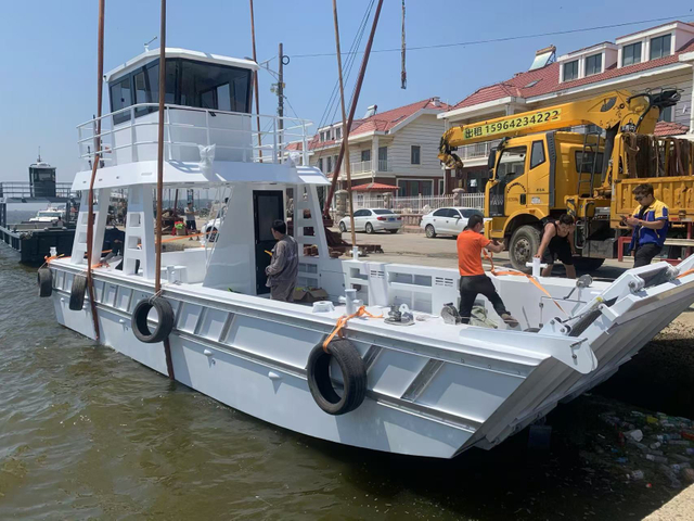 50ft 15m 13 Tons Loading Capacity Aluminum Open Sea Cargo Ship Barge Boat Landing Craft