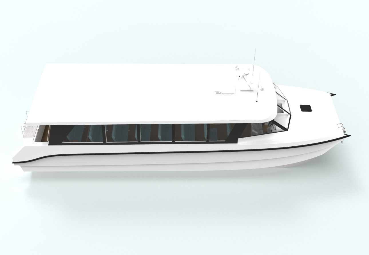 16m Aluminum Yachts Luxury Fishing Catamaran Passenger Yacht Boat With Motor
