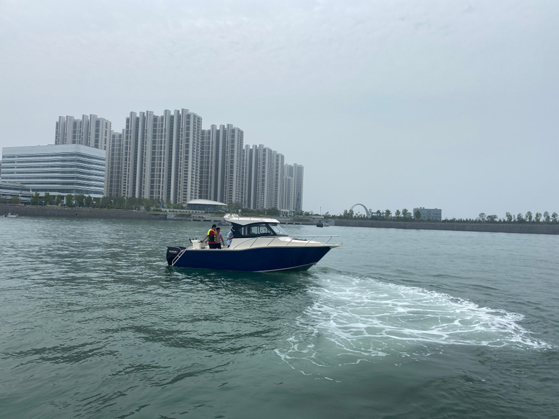 Fishing Boat for Sale High Speed Deep V Hull Cabin Cruising Aluminum 7.5m 25ft Allsealion Boat 