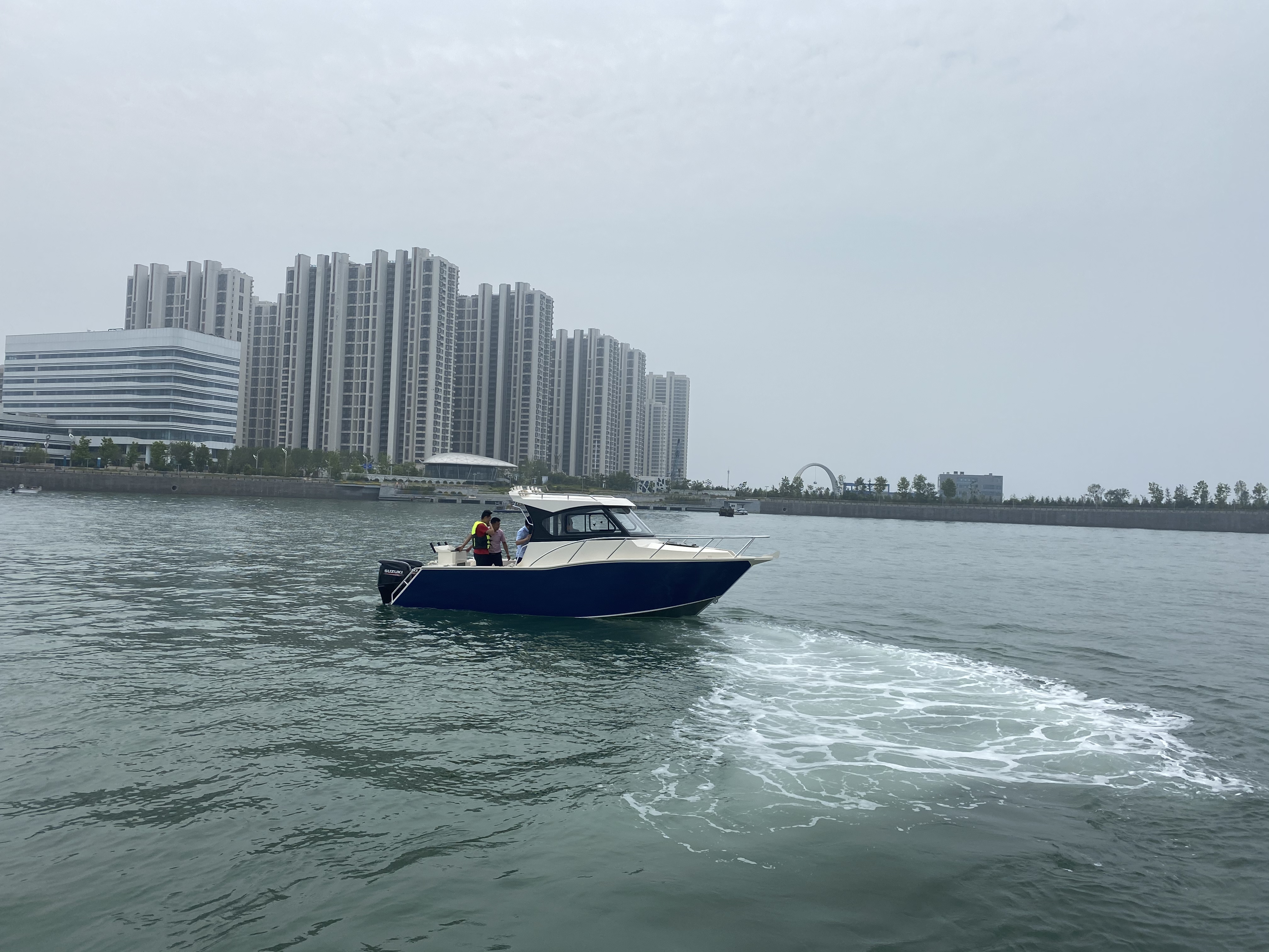 Fishing Boat for Sale High Speed Deep V Hull Cabin Cruising Aluminum 7.5m 25ft Allsealion Boat 