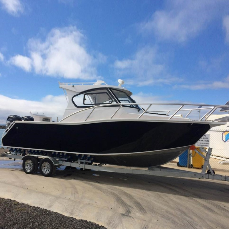 Factory Direct 27 ft Aluminum Fishing Boat with Durable Outboard Motor for River Fishing and Water Sports