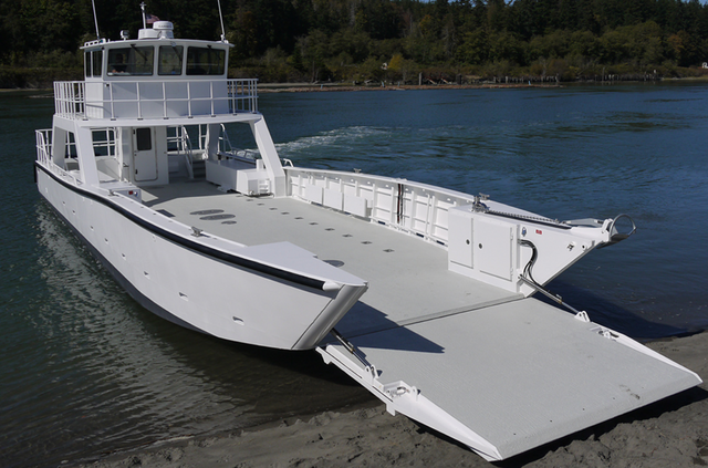 14m 13 tons load aluminum open sea cargo ship barge boat landing craft for sale