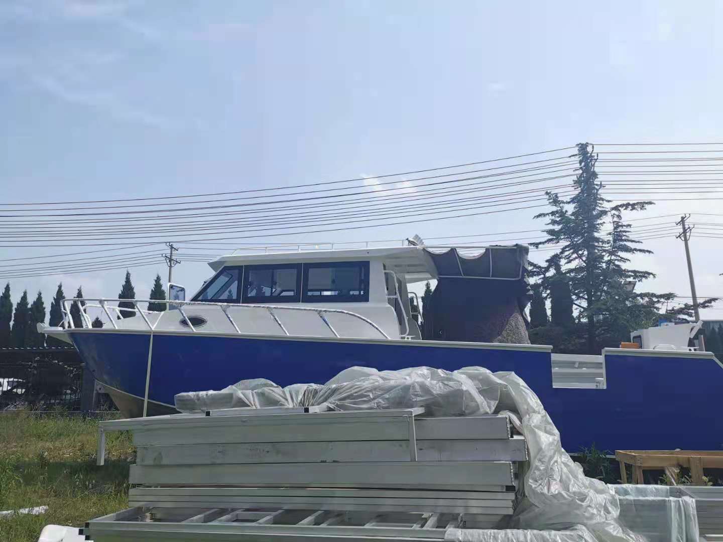 Fishing Boat for Sale High Speed Deep V Hull Cabin Cruising Aluminum 11m Allsealion Boat Sport Yacht OUTBOARD