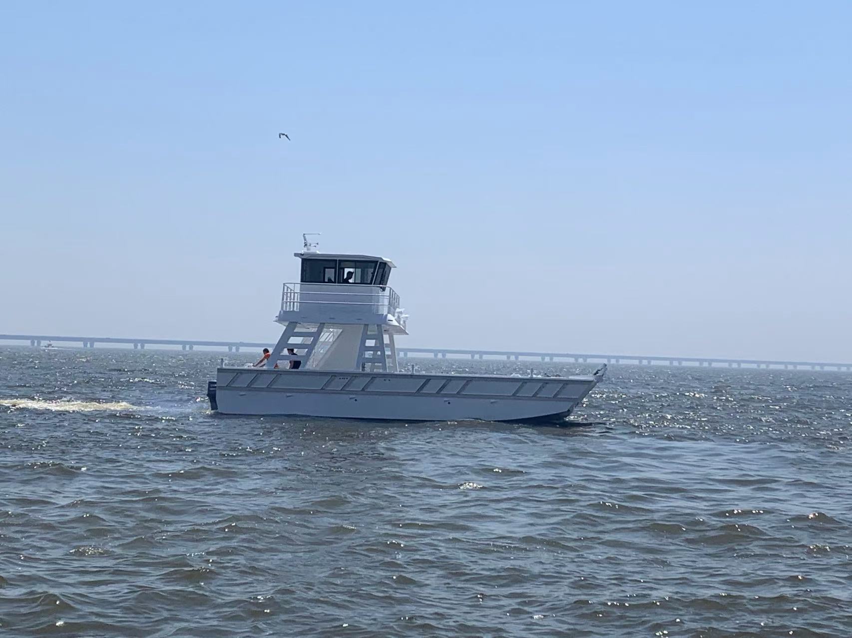 39ft CE Certification 12m Aluminium Landing Craft Barge 40ft 12m Landing Craft Double-Deck Cockpit working boat Barge 