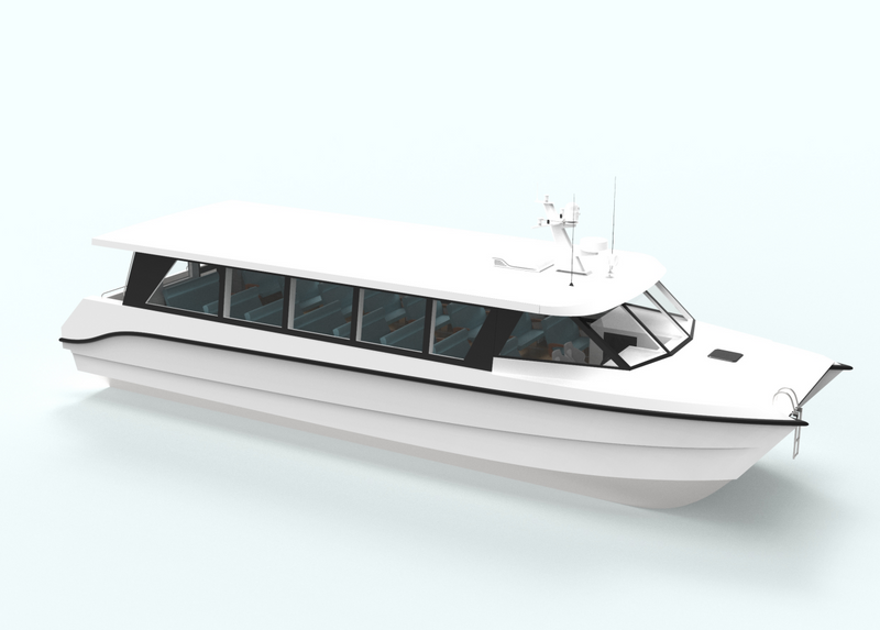 16m Aluminum Yachts Luxury Fishing Catamaran Passenger Yacht Boat With Motor
