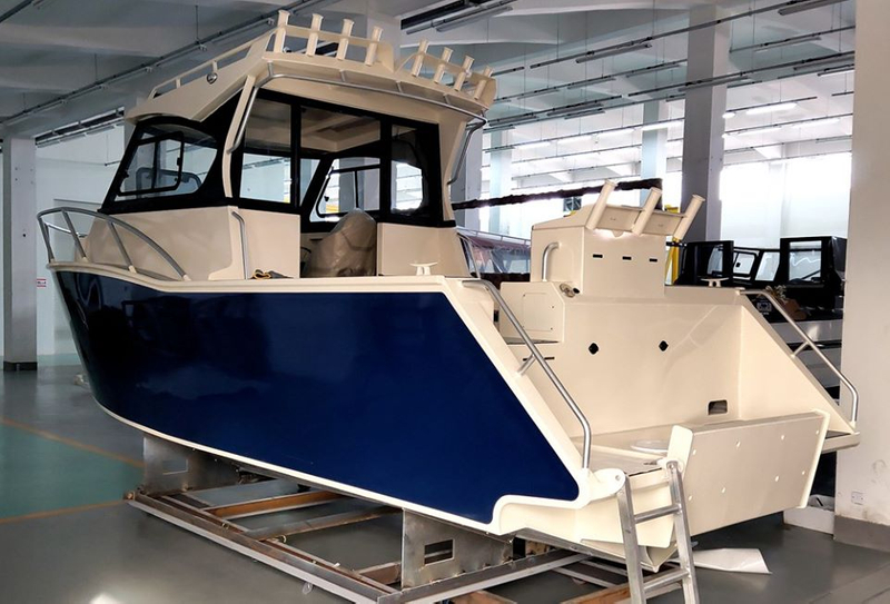 Fishing Boat for Sale High Speed Deep V Hull Cabin Cruising Aluminum 7.5m 25ft Allsealion Boat 