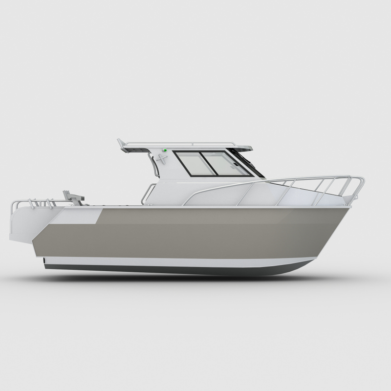 Allsealion 7.9m Offshore Sports Fishing Catamaran Boat with Enclosed Cabin 400L Aluminum Hull Yacht Boat on Sale